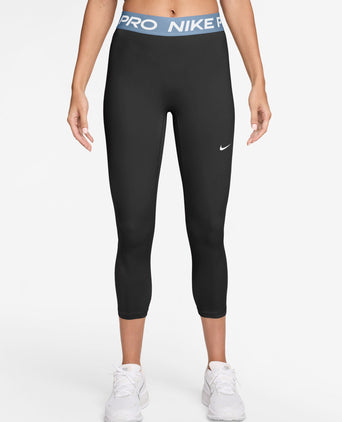 Pro Crop Leggings - Black/Work Blue/White
