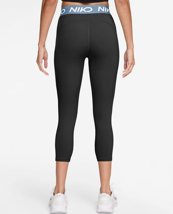 Pro Crop Leggings - Black/Work Blue/White