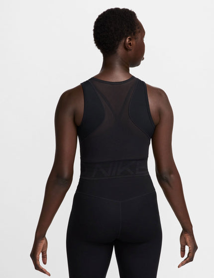 Nike Pro Dri-FIT Cropped Tank Top - Black/Whiteimages2- The Sports Edit