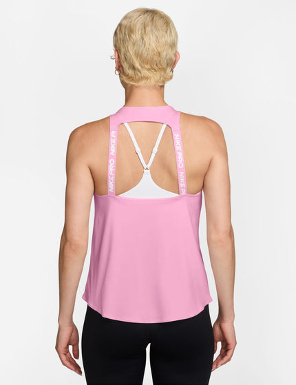 Nike Pro Dri-FIT Tank Top - Pink Rise/Whiteimages2- The Sports Edit