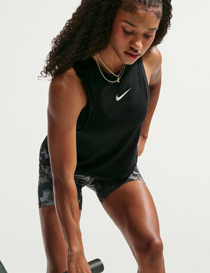 Nike Pro Dri-FIT Tank Top - Black/Whiteimages3- The Sports Edit