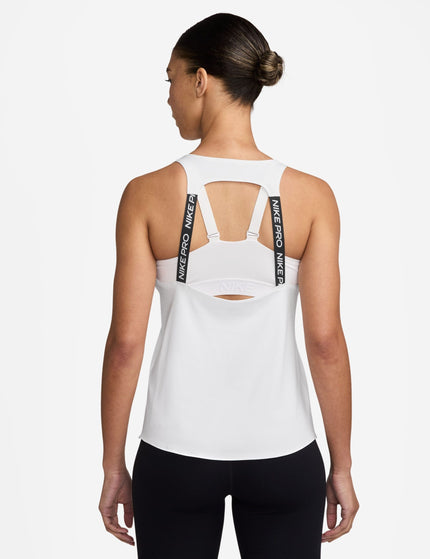 Nike Pro Dri-FIT Tank Top - White/Blackimages2- The Sports Edit