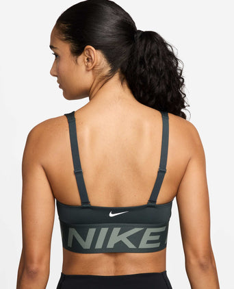 Pro Indy Plunge Medium-Support Sports Bra - Seaweed/Clay Green/White