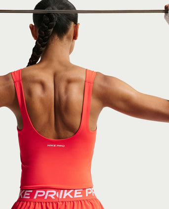 Pro Sculpt Medium Support Padded Bra Tank - Light Crimson/White