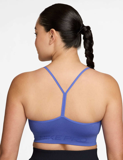 Nike Pro Seamless Light Support Sports Bra - Sapphireimages2- The Sports Edit