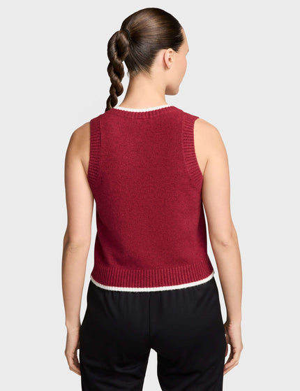 Nike Sportswear Chill Knit Loose Vest - Tough Red/Whiteimages2- The Sports Edit