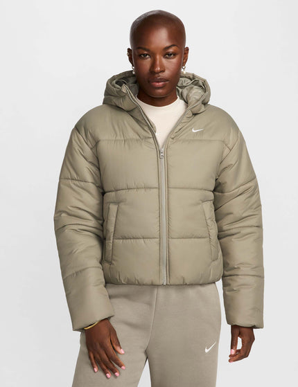 Nike Sportswear Classic Puffer Therma-Fit Hooded Jacket - Light Army/Whiteimages1- The Sports Edit