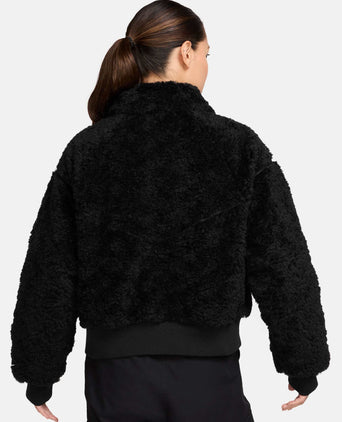 Sportswear Essential Fur Bomber Jacket - Black/Sail