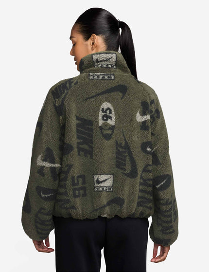 Nike Sportswear High-Pile Fleece Jacket - Medium Olive/Sailimages2- The Sports Edit