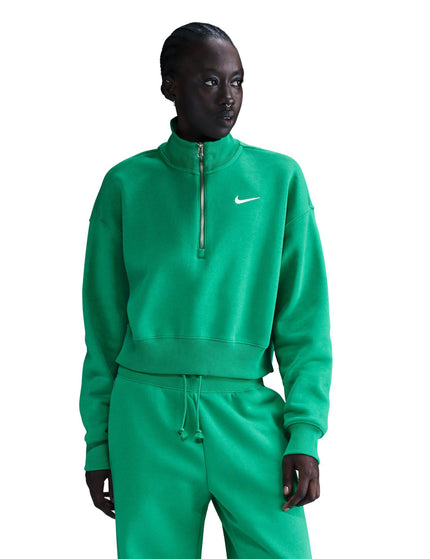 Nike Sportswear Phoenix Fleece Cropped Sweatshirt - Stadium Green/Sailimages1- The Sports Edit