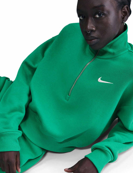 Nike Sportswear Phoenix Fleece Cropped Sweatshirt - Stadium Green/Sailimages4- The Sports Edit