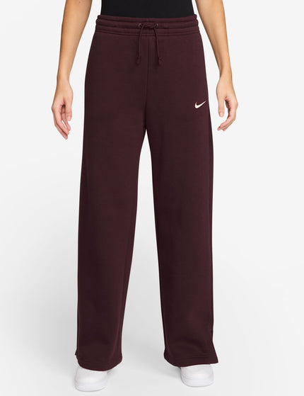 Nike Sportswear Phoenix Fleece High Waisted Pants - Burgundy Crush/Sailimages1- The Sports Edit