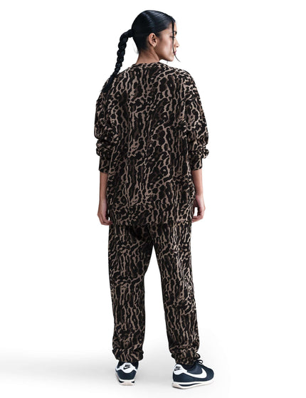 Nike Sportswear Phoenix Fleece Oversized Printed Sweatshirt - Black/Ironstone/Blackimages4- The Sports Edit
