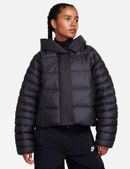 Nike Sportswear Swoosh Puffer Oversized Hooded Jacket - Black/Whiteimages1- The Sports Edit