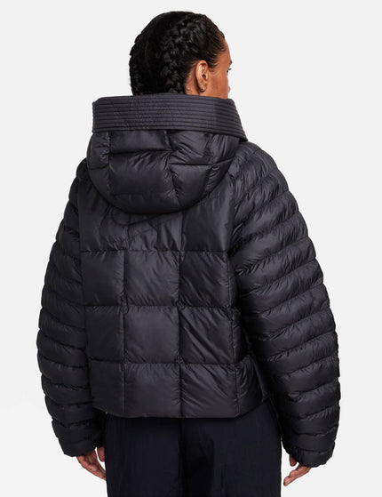 Nike Sportswear Swoosh Puffer Oversized Hooded Jacket - Black/Whiteimages2- The Sports Edit