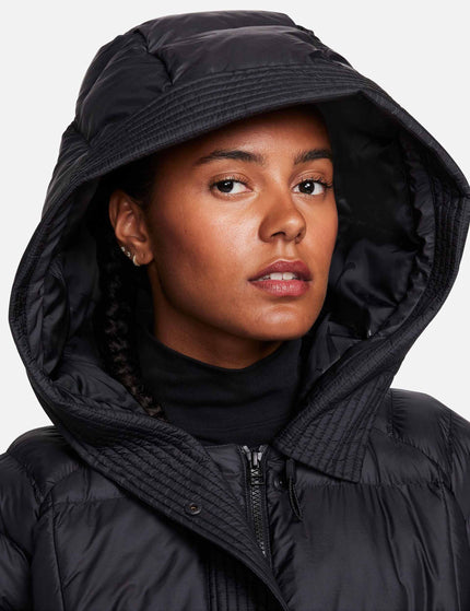 Nike Sportswear Swoosh Puffer Oversized Hooded Jacket - Black/Whiteimages3- The Sports Edit