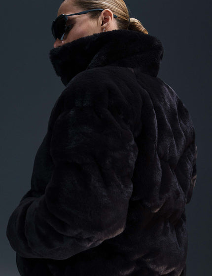 Nike Sportswear Windpuffer Loose Faux Fur Jacket - Black/Whiteimages2- The Sports Edit