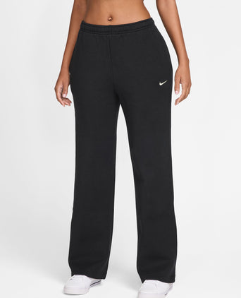 Studio Fleece Open-Hem Pants - Black/Sail
