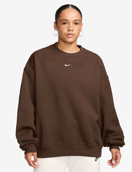 Nike Studio Fleece Oversized Crew - Cacao Wow/Sailimages1- The Sports Edit
