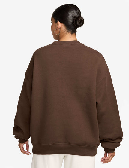 Nike Studio Fleece Oversized Crew - Cacao Wow/Sailimages2- The Sports Edit