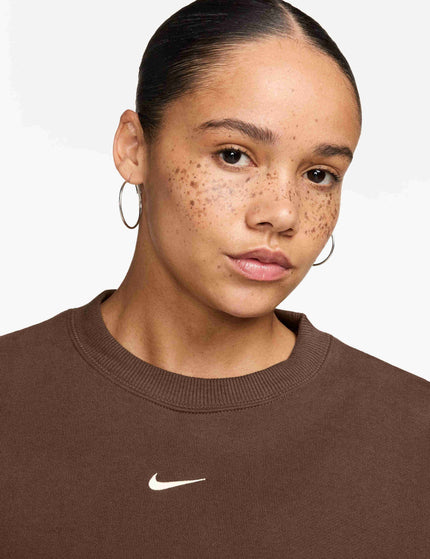 Nike Studio Fleece Oversized Crew - Cacao Wow/Sailimages3- The Sports Edit