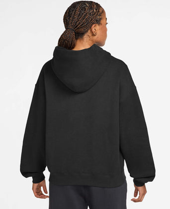 Studio Fleece Oversized Pullover Hoodie - Black/Sail