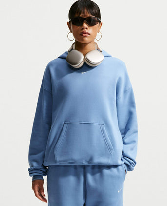 Studio Fleece Oversized Pullover Hoodie - Work Blue/Sail