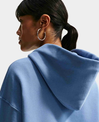 Studio Fleece Oversized Pullover Hoodie - Work Blue/Sail