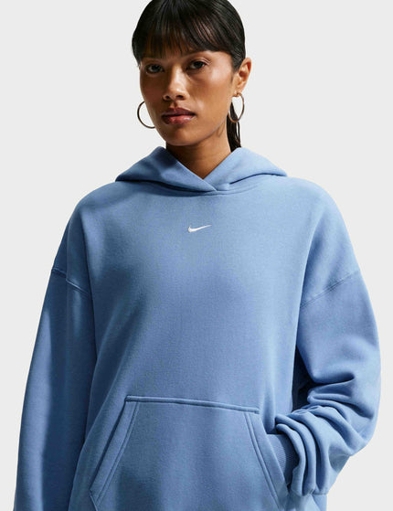 Nike Studio Fleece Oversized Pullover Hoodie - Work Blue/Sailimages3- The Sports Edit