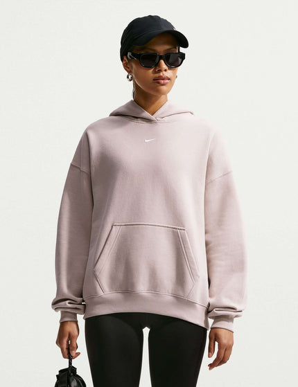 Nike Studio Fleece Oversized Pullover Hoodie - Cream II/Sailimages1- The Sports Edit
