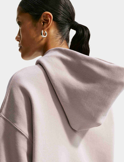 Nike Studio Fleece Oversized Pullover Hoodie - Cream II/Sailimages2- The Sports Edit