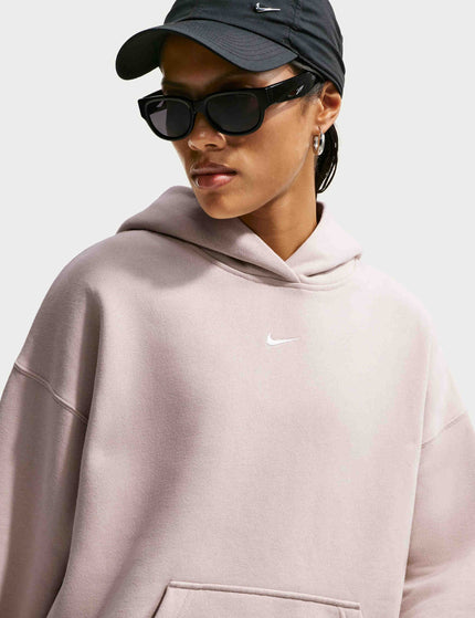 Nike Studio Fleece Oversized Pullover Hoodie - Cream II/Sailimages4- The Sports Edit