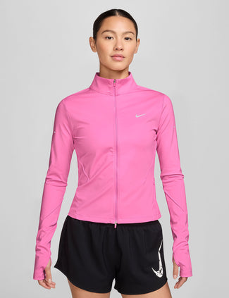 Swift Dri-FIT Full-Zip Running Mid Layer - Playful Pink/Reflective Silver