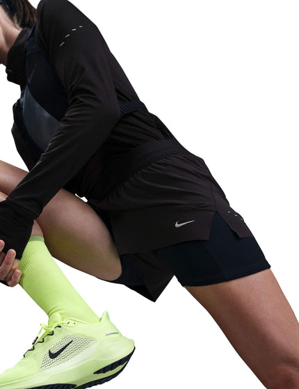Nike Swift Dri-FIT Mid-Rise 2-in-1 Running Shorts - Black/Reflective Silverimages2- The Sports Edit