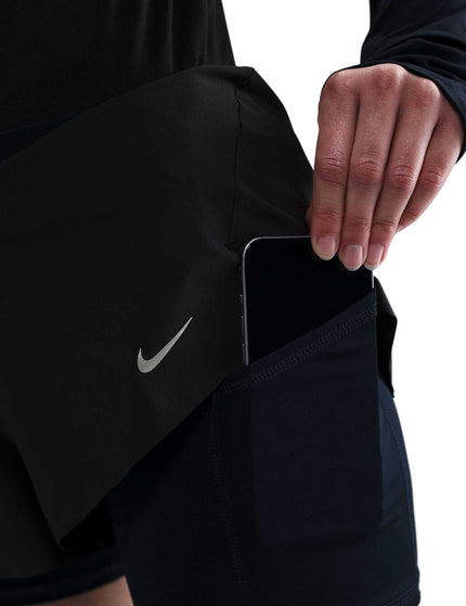 Nike Swift Dri-FIT Mid-Rise 2-in-1 Running Shorts - Black/Reflective Silverimages4- The Sports Edit