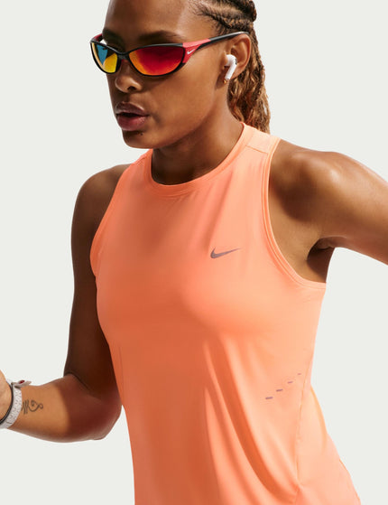 Nike Swift Dri-FIT Running Tank Top - Orange Pulse/Reflective Silverimages4- The Sports Edit