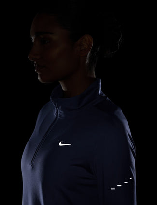 Swift Dri-FIT UV 1/4-Zip Running Top - Aluminum/Reflective Silver