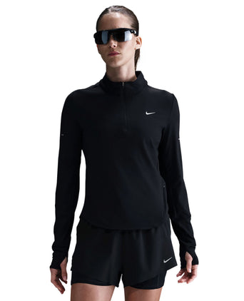 Swift Dri-FIT UV 1/4-Zip Running Top - Black/Reflective Silver