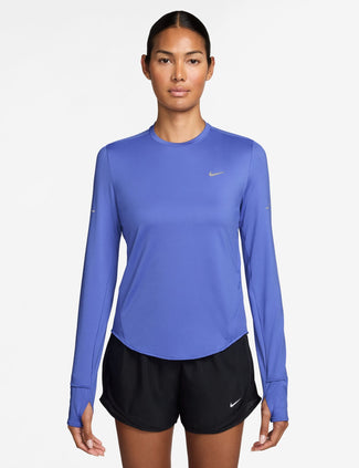 Swift Dri-FIT UV Long-Sleeve Running Top - Sapphire/Reflective Silver