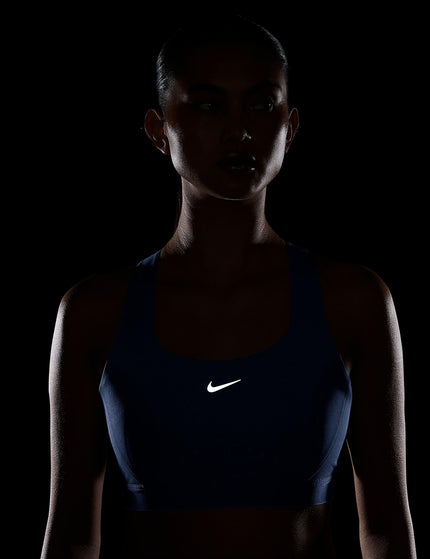 Nike Swift High-Support Lightly Lined Sports Bra - Aluminum/Reflective Silverimages2- The Sports Edit