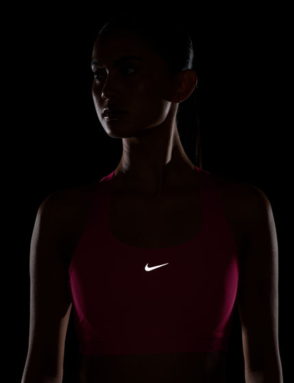 Nike Swift High-Support Lightly Lined Sports Bra - Hyper Pink/Reflective Silverimages2- The Sports Edit