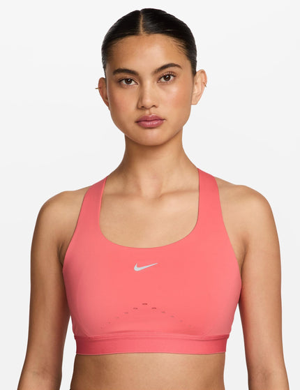 Nike Swift High-Support Lightly Lined Sports Bra - Sea Coral/Reflective Silverimages1- The Sports Edit