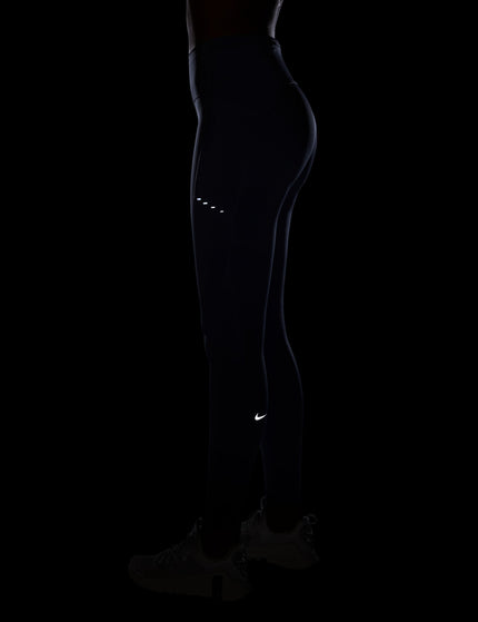Nike Swift High Waisted 7/8 Running Leggings with Pockets - World Indigo/Reflective Silverimages4- The Sports Edit