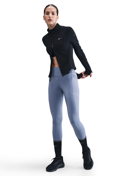 Nike Swift High Waisted 7/8 Running Leggings with Pockets - World Indigo/Reflective Silverimages5- The Sports Edit