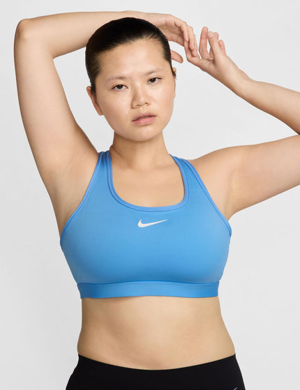 Nike Swoosh Medium Support Bra - University Blue/Whiteimages1- The Sports Edit