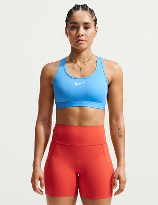 Swoosh Medium Support Bra - University Blue/White