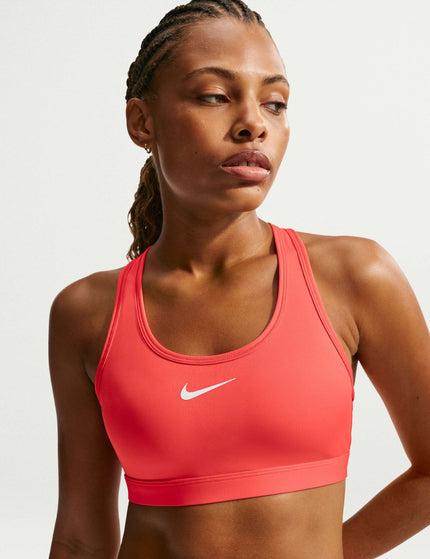 Nike Swoosh Medium Support Bra - Light Crimson/Whiteimages3- The Sports Edit