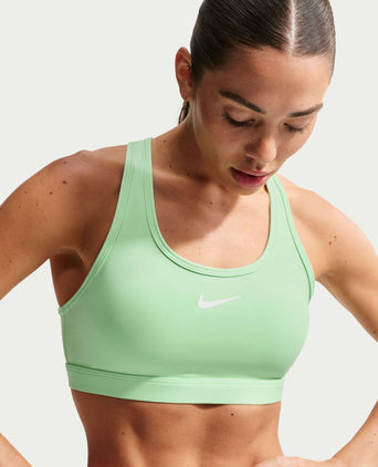 Swoosh Medium Support Bra - Cucumber Calm/White