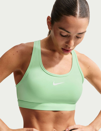 Nike Swoosh Medium Support Bra - Cucumber Calm/Whiteimages1- The Sports Edit
