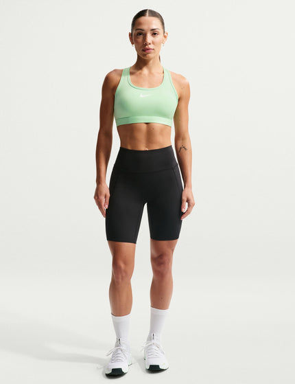 Nike Swoosh Medium Support Bra - Cucumber Calm/Whiteimages4- The Sports Edit